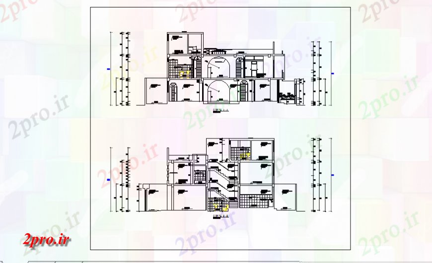 دانلود نقشه مسکونی ، ویلایی ، آپارتمان بخش طراحی از خانواده تنها طراحی خانه 8 در 18 متر (کد125409)