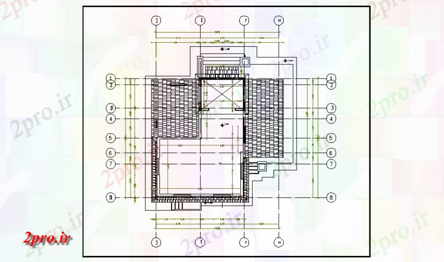 دانلود نقشه مسکونی  ، ویلایی ، آپارتمان  کف پشت بام طراحی ویلای کوچک (کد125525)