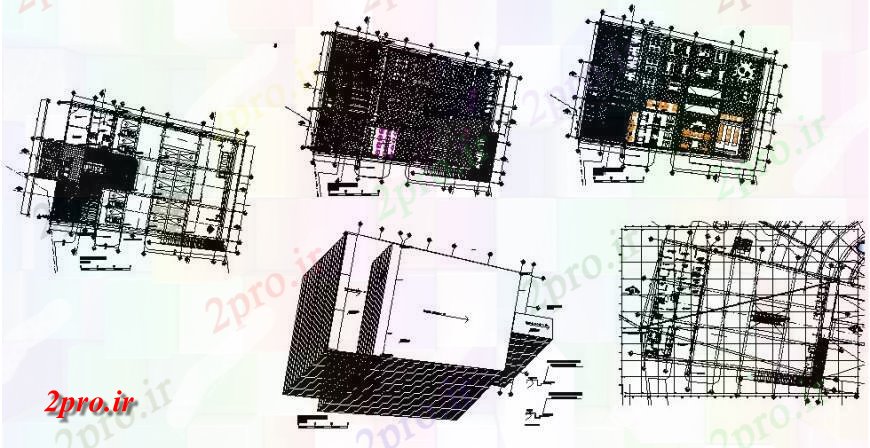 دانلود نقشه کارخانه صنعتی  ، کارگاه فروشگاه لنگر صنعتی  کف کارخانه طرح (کد125544)