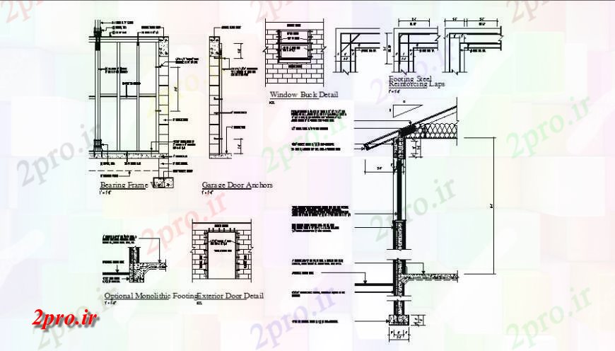 دانلود نقشه طراحی جزئیات ساختار نما بخش و ساختار سازنده جزئیات ساخت (کد125551)