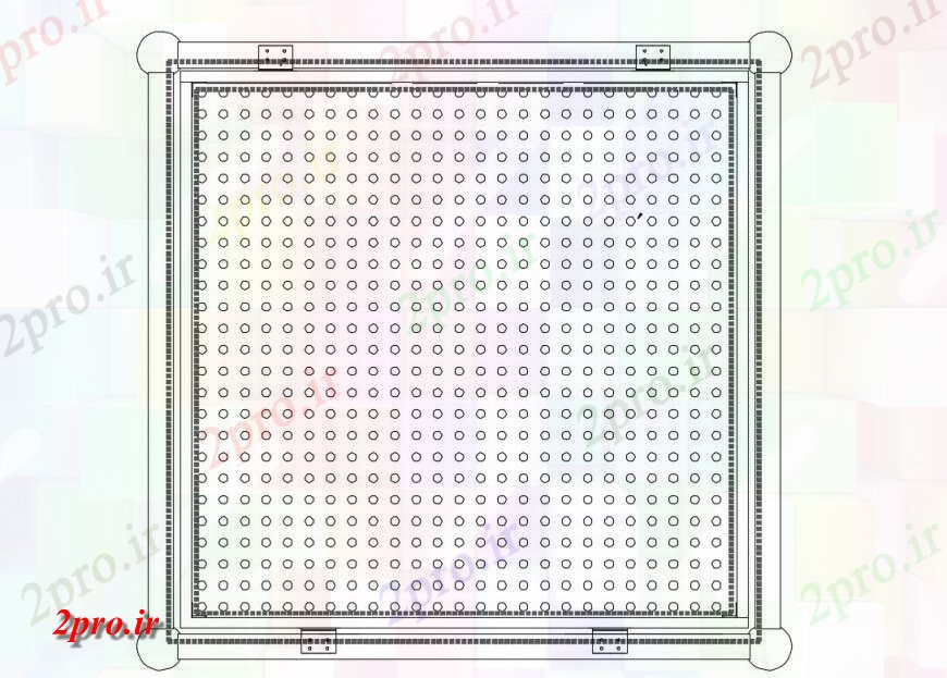 دانلود نقشه جزئیات لوله کشی مخزن آب جزئیات درب  طرحی  (کد125560)