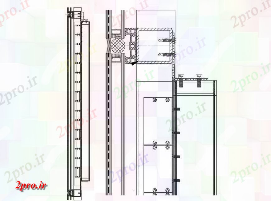 دانلود نقشه جزئیات ساخت و ساز بلوک بخشی از واحد ساخت و ساز دو بعدی   نظر طرحی  (کد125565)