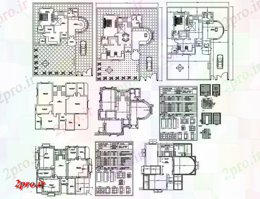 دانلود نقشه مسکونی  ، ویلایی ، آپارتمان    از چند طبقه ساختمان آپارتمان    (کد125577)