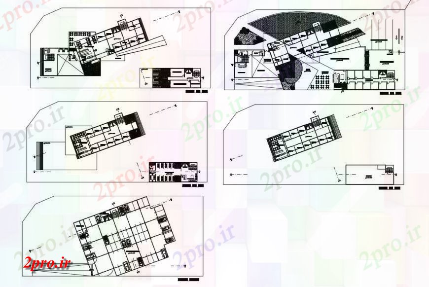 دانلود نقشه مسکونی  ، ویلایی ، آپارتمان  طراحی از یک builidng با منطقه  جزئیات دو بعدی   (کد125589)