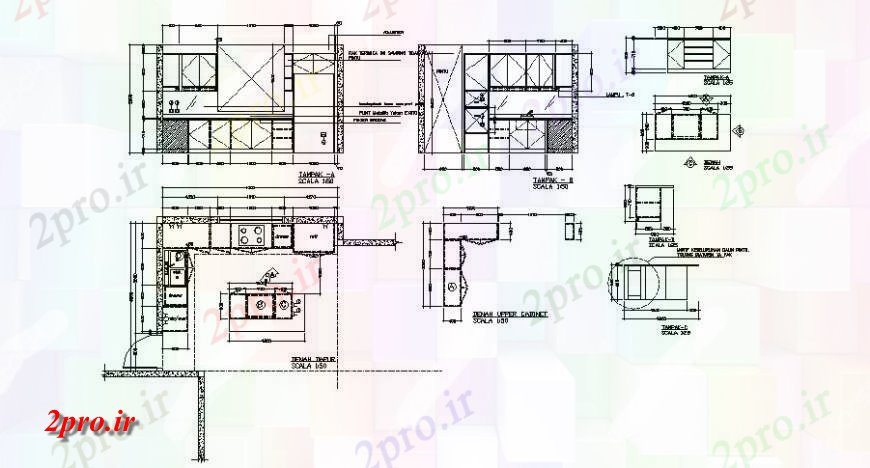 دانلود نقشه جزئیات طراحی ساخت آشپزخانه جزئیات آشپزخانه طرحی  دو بعدی  ساخت و ساز  و بخش  (کد125645)