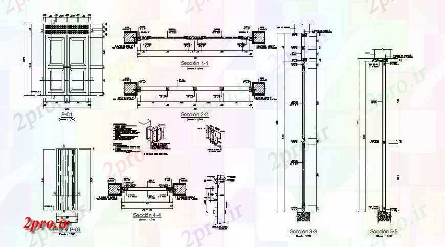 دانلود نقشه طراحی جزئیات ساختار نما پنجره و درب و نصب و راه اندازی پنجره جزئیات (کد125648)