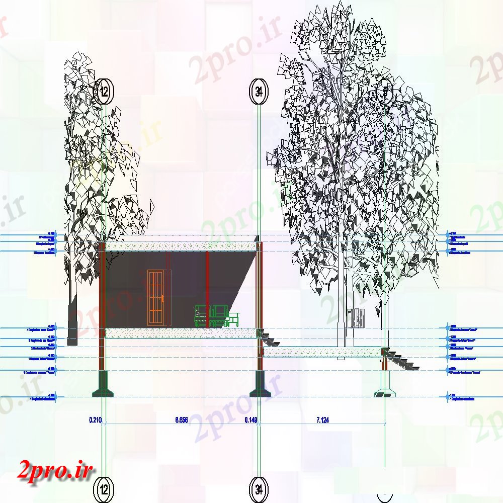 دانلود نقشه طراحی جزئیات ساختار جزئیات بخشی از  ساخت و ساز طرحی  (کد125660)