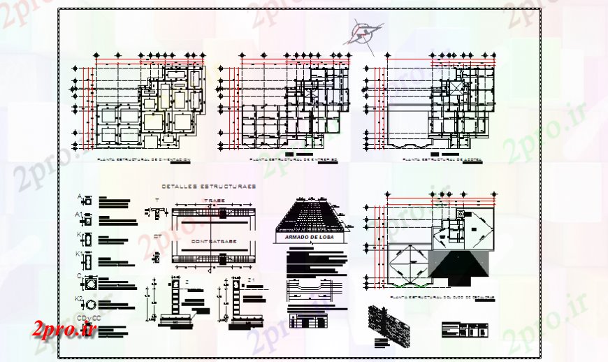 دانلود نقشه طراحی جزئیات ساختار طراحی جزئیات ساختار خانه مسکونی طراحی 13 در 18 متر (کد125689)