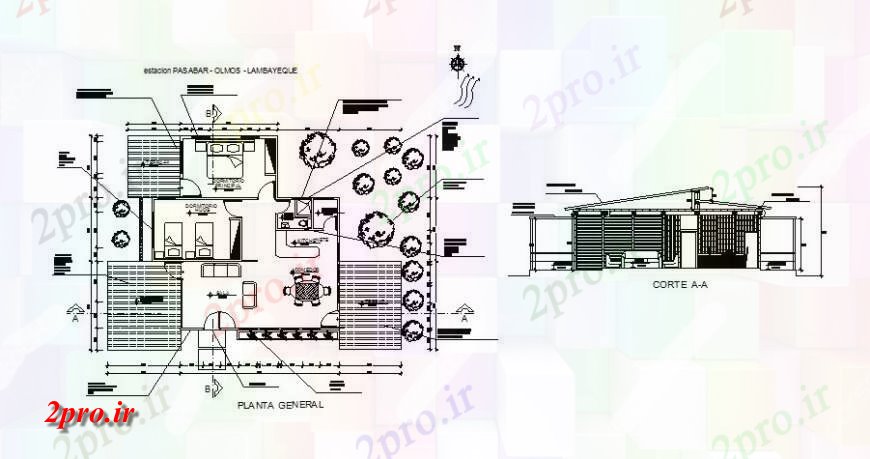 دانلود نقشه مسکونی  ، ویلایی ، آپارتمان  یک خانواده خانههای ویلایی بخش اصلی و توزیع طرحی های (کد125711)