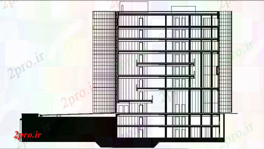 دانلود نقشه مسکونی  ، ویلایی ، آپارتمان  بخش آپارتمان   طراحی  (کد125736)