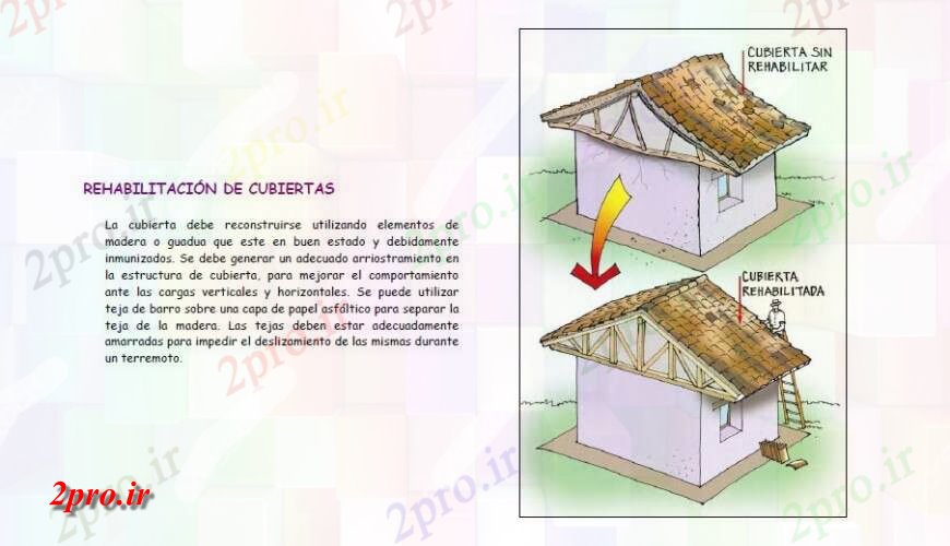 دانلود نقشه جزئیات ساخت و ساز جزئیات نوسازی طراحی از خانه در  PDF (کد125784)