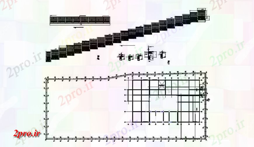 دانلود نقشه جزئیات ساخت و ساز جزئیات دیوار مرزی با طراحی جزئیات ساختاری  (کد125833)