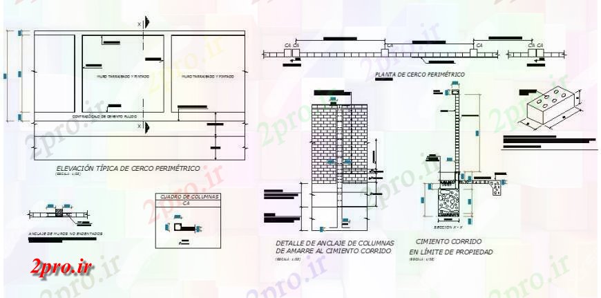 دانلود نقشه جزئیات ساخت و ساز طراحی جزئیات ساخت و ساز  (کد125852)