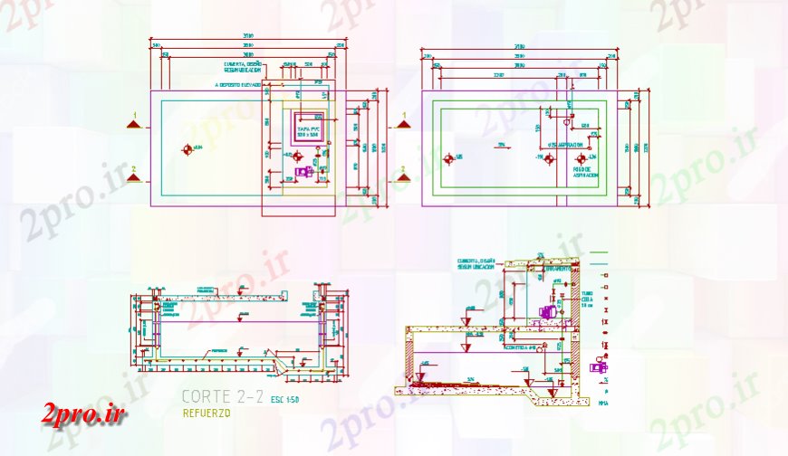 دانلود نقشه مسکونی  ، ویلایی ، آپارتمان  بخش جزئیات طراحی پمپ خانه طراحی (کد125882)