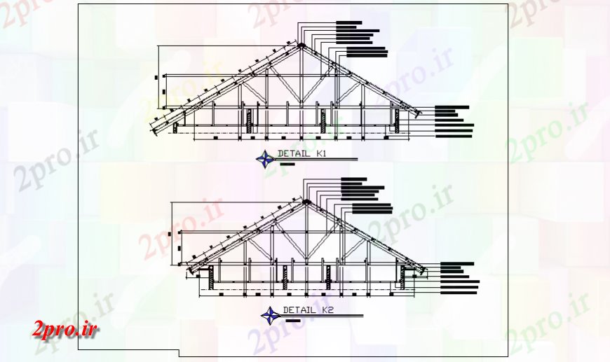 دانلود نقشه قالب اسکلت فلزی  طراحی سقف اعتماد بخش از تک خانواده طراحی خانه طراحی (کد125902)