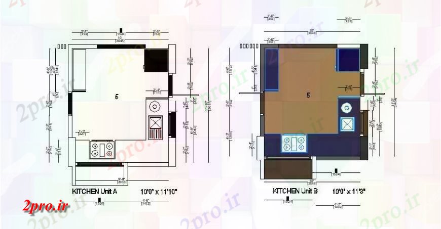 دانلود نقشه جزئیات طراحی ساخت آشپزخانه طراحی از جزئیات آشپزخانه  دو بعدی   (کد125938)