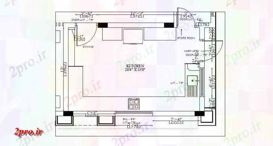 دانلود نقشه جزئیات طراحی ساخت آشپزخانه طرحی چیدمان آشپزخانه جزئیات داخلی  دو بعدی   (کد125940)