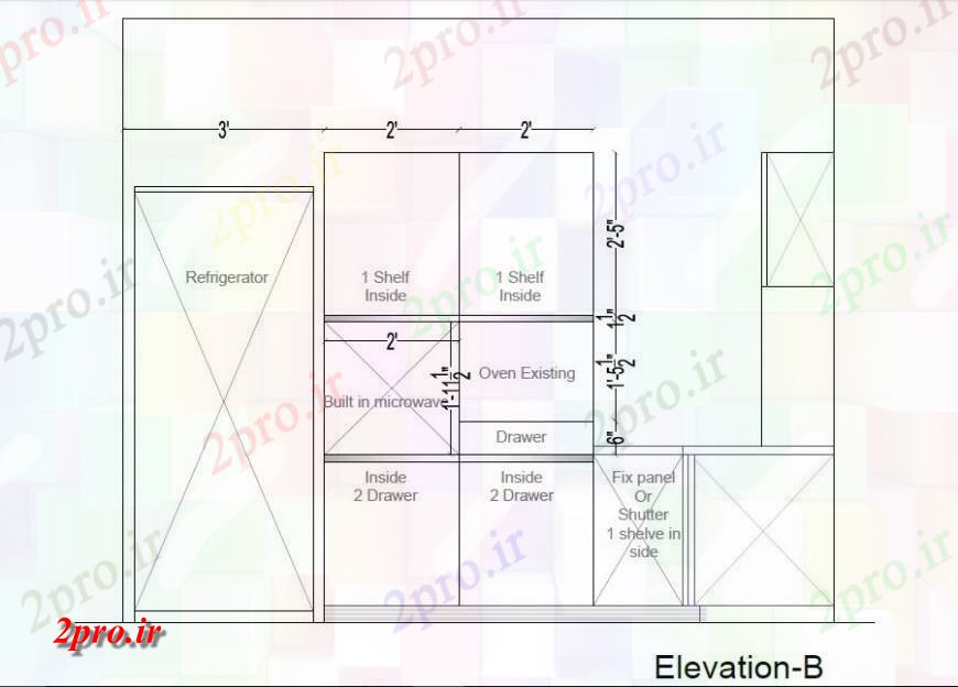 دانلود نقشه طراحی مبلمان آشپزخانه آشپزخانه  جزئیات  چیدمان  دو بعدی  اتوکد (کد125943)