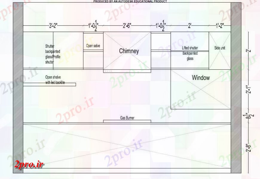 دانلود نقشه طراحی مبلمان آشپزخانه آشپزخانه  های دو بعدی   نما  چیدمان اتوکد (کد125947)