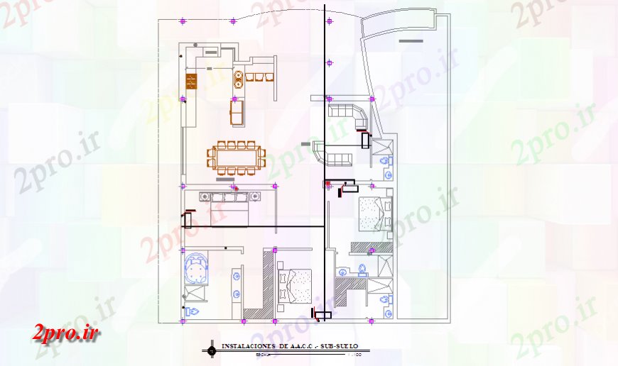 دانلود نقشه برق مسکونی طراحی و مونتاژ وضعیت هوا طراحی طراحی از طراحی خانه 14 در 19 متر (کد125954)