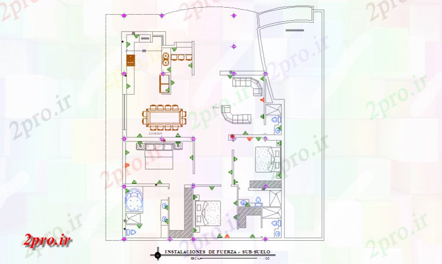 دانلود نقشه برق مسکونی نصب و راه اندازی از امکانات نیروی طراحی طراحی از طراحی خانه 14 در 19 متر (کد125955)