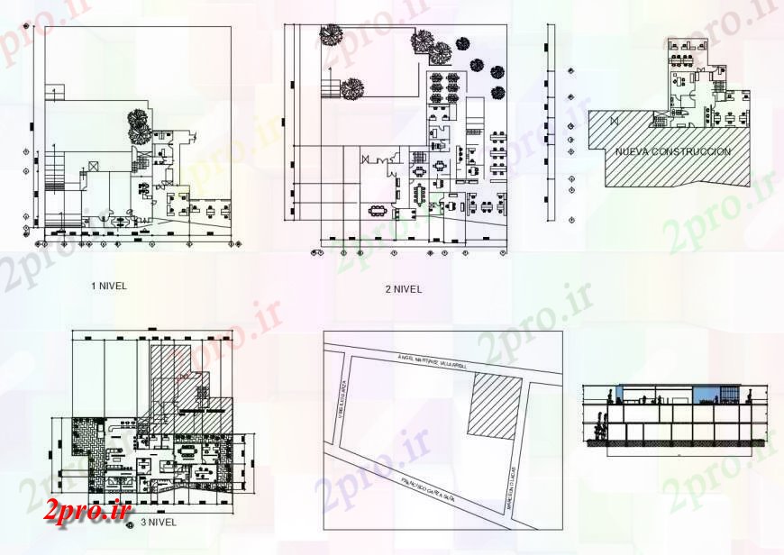 دانلود نقشه جزئیات و فضای داخلی شرکت  طرحی طبقه جزئیات همکاری ساخت  دو بعدی   (کد126000)
