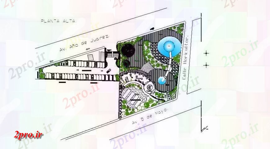 دانلود نقشه پارک - باغ عمومی ورزشی مرکز آموزش و محوطه سازی پارک جزئیات ساختار 9 در 51 متر (کد126055)