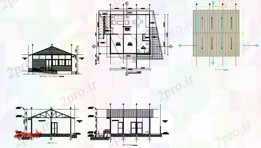 دانلود نقشه مسکونی  ، ویلایی ، آپارتمان  طراحی پروژه بخش نما محل زندگی طراحی (کد126091)