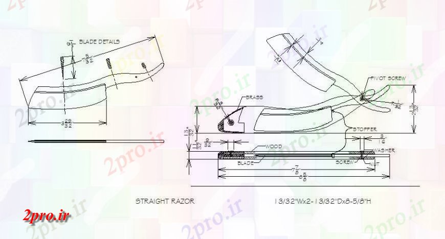 دانلود نقشه بلوک ، آرام ، نماد تیغ ر طرحی  جزئیات طراحی  (کد126140)