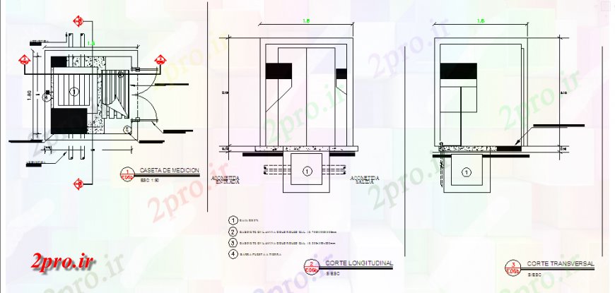 دانلود نقشه جزئیات ساخت و ساز طراحی جزئیات از اندازه گیری موضع 180x180x210m طراحی (کد126221)