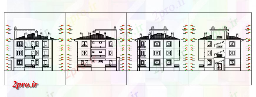 دانلود نقشه مسکونی  ، ویلایی ، آپارتمان  طراحی نما پیشنهادی طراحی خانه طراحی معماری (کد126227)