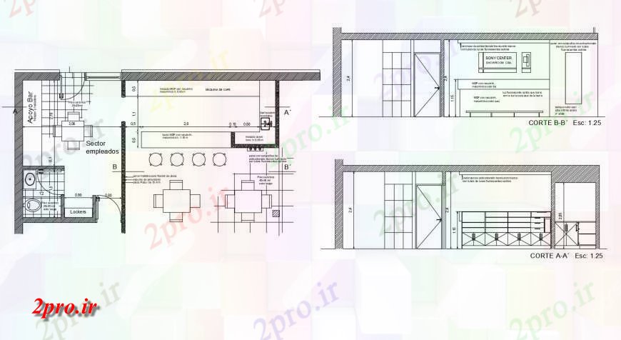 دانلود نقشه نمایشگاه ; فروشگاه - مرکز خرید طرحی جزئیات ساختمان گاه و بخش دو بعدی 2 در 5 متر (کد126362)