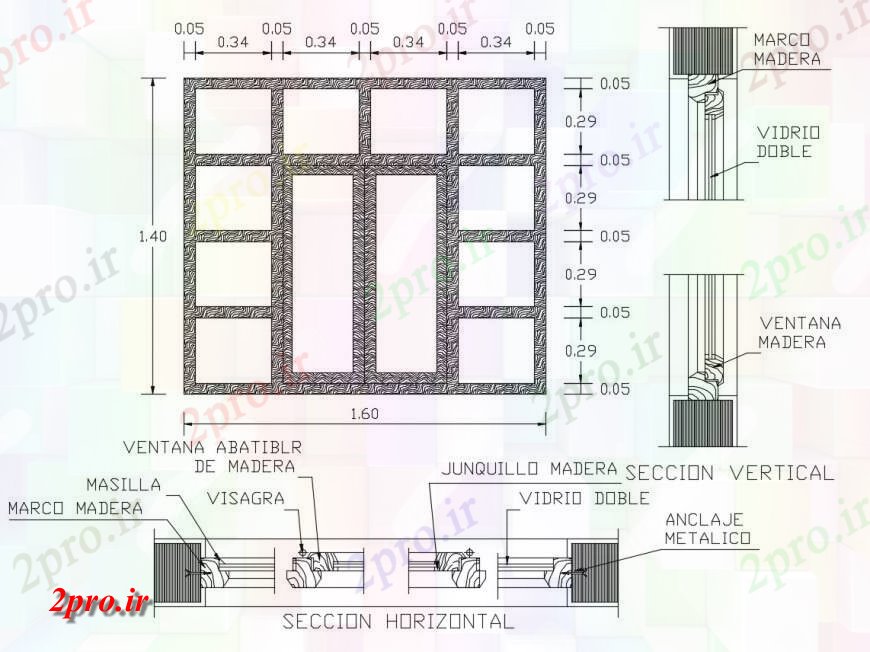 دانلود نقشه جزئیات ساخت و ساز نما و جزئیات مقطعی از ساخت و ساز واحد  (کد126365)