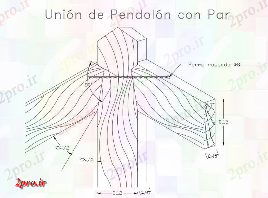 دانلود نقشه جزئیات ساخت و ساز  جزئیات طرحی بلوک ساخت و ساز سقف بالادست  (کد126373)