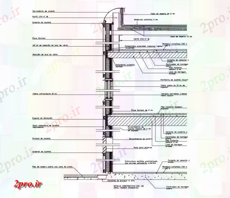 دانلود نقشه جزئیات ساخت و ساز بخش جزئیات واحد ساخت و ساز  بلوک (کد126386)