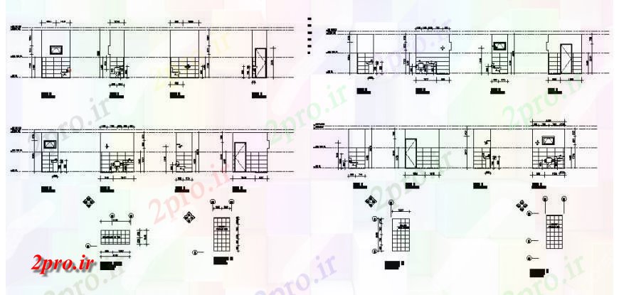 دانلود نقشه حمام مستر بخش نصب و راه اندازی و بهداشتی جزئیات خانه با بخش خانه (کد126410)