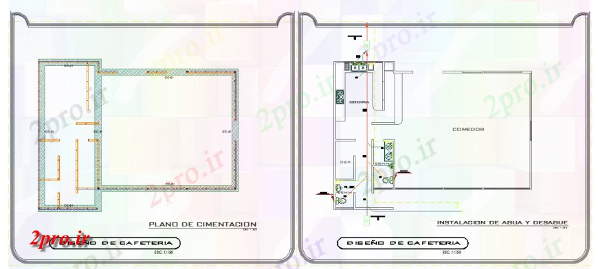 دانلود نقشه طراحی اتوکد پایه بنیاد طرحی و آب نصب و راه اندازی و جزئیات تخلیه (کد126416)