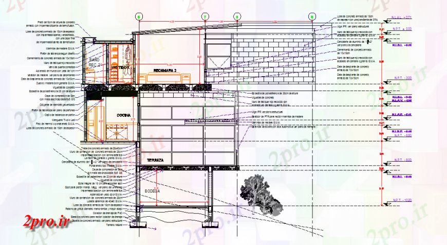 دانلود نقشه حمام مستر تخت جزئیات اتاق داخلی نمای (کد126469)