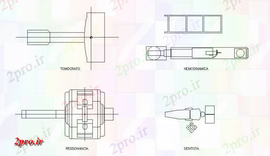 دانلود نقشه بیمارستان -  درمانگاه -  کلینیک تجهیزات پزشکی و طراحی طرحی جزئیات  (کد126495)