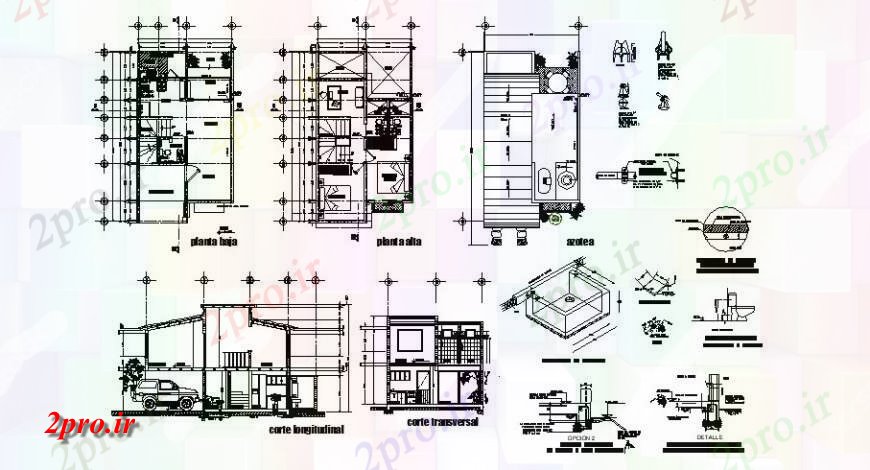 دانلود نقشه مسکونی  ، ویلایی ، آپارتمان  نما و جزئیات مقطعی آپارتمان    دو بعدی   (کد126578)