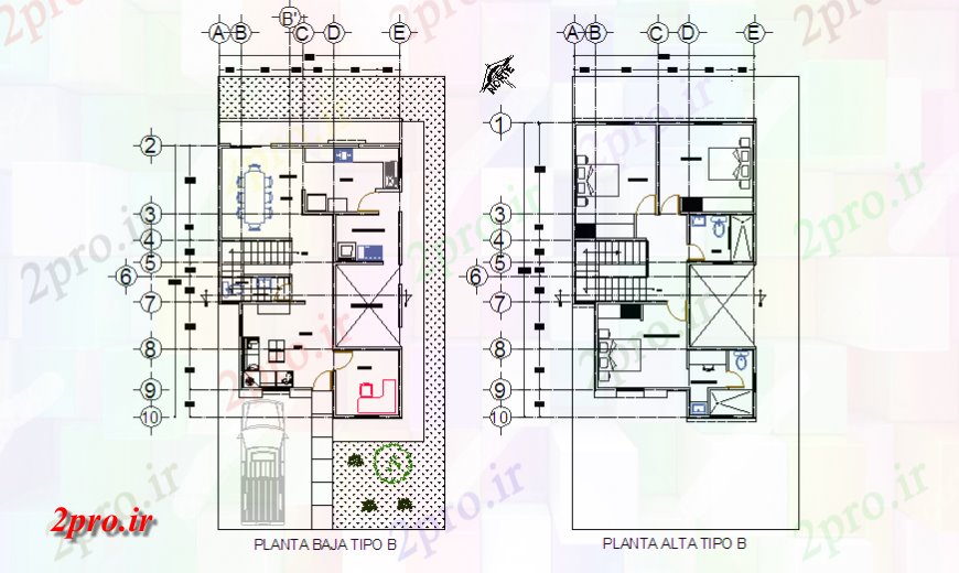 دانلود نقشه مسکونی  ، ویلایی ، آپارتمان  تایپ - پروژه طراحی خانه های معماری کوچک B (کد126670)