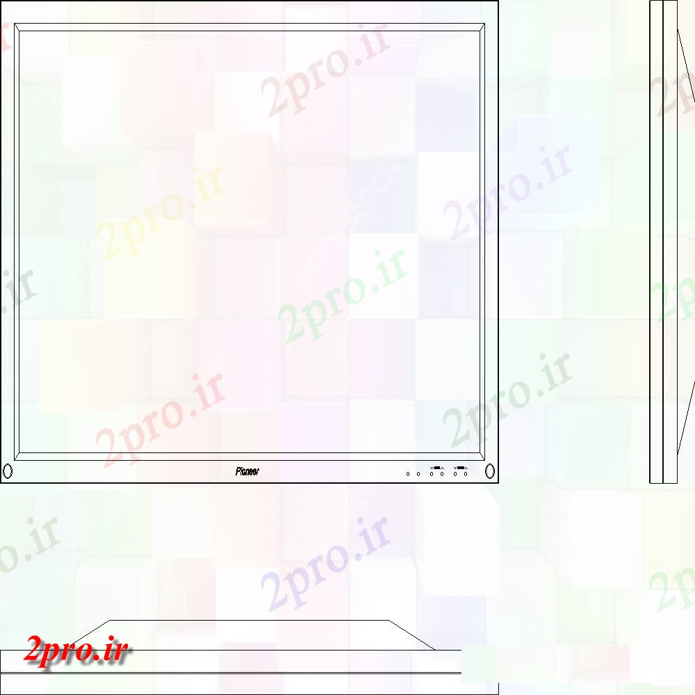 دانلود نقشه اتوماسیون و نقشه های برق نما از واحد تلویزیون جزئیات جزء الکتریکی  (کد126799)