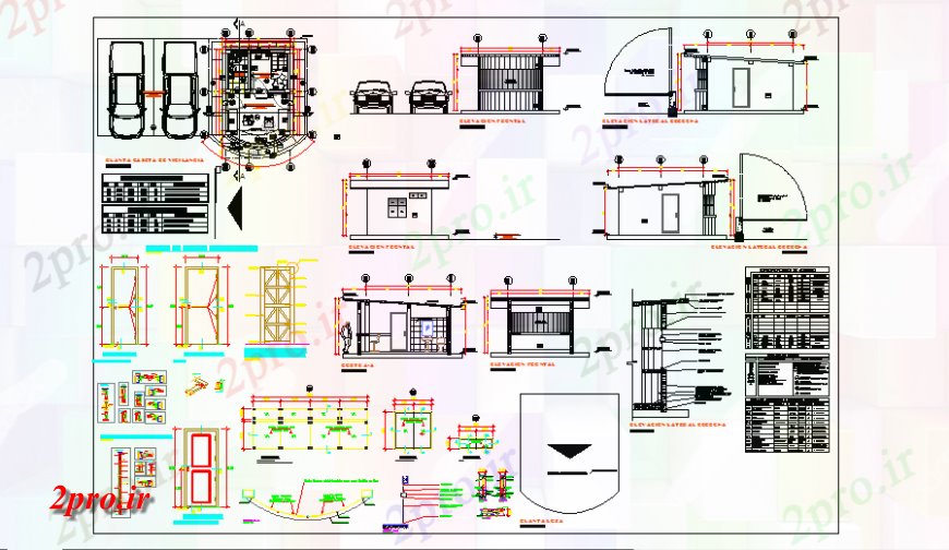 دانلود نقشه جزئیات طراحی در و پنجره  درب پنجره طراحی کابینت نظارت جزئیات طراحی (کد126819)