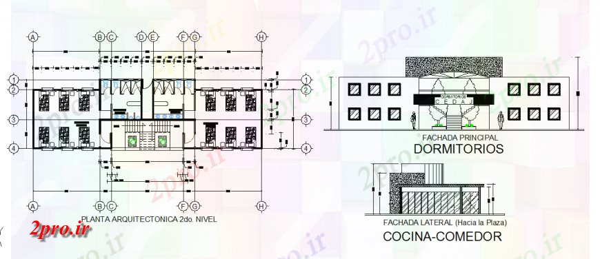 دانلود نقشه حمام مستر تخت اتاق و حمام جزئیات طرحی اتاق و جزئیات نمای (کد126822)