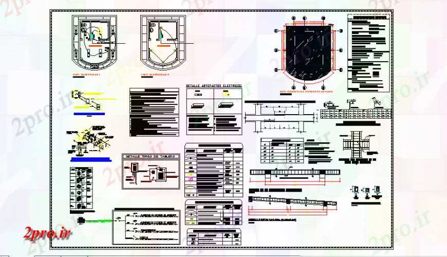 دانلود نقشه جزئیات ساخت و ساز تیر به ستون و طراحی کابینت نظارت برق طراحی (کد126823)