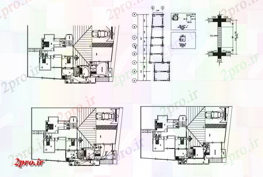 دانلود نقشه طراحی داخلی طرحی ساخت و ساز از خانه آپارتمان    دو بعدی   (کد126835)