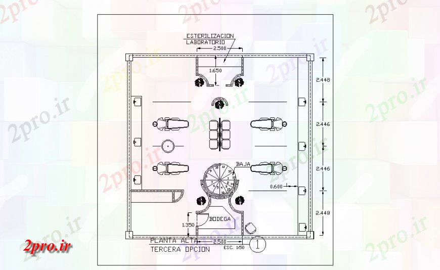 دانلود نقشه بیمارستان - درمانگاه - کلینیک کلینیک دندانپزشکی معماری طرحی دراز کردن 10 در 10 متر (کد126870)