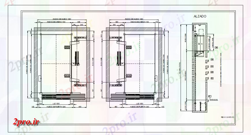 دانلود نقشه ساختمان اداری - تجاری - صنعتی دفتر جزئیات کابین طرحی و نمای (کد126933)