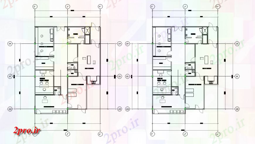 دانلود نقشه بیمارستان - درمانگاه - کلینیک کابین بیمارستان و هیستوپاتولوژی طراحی آزمایشگاه 14 در 19 متر (کد126934)