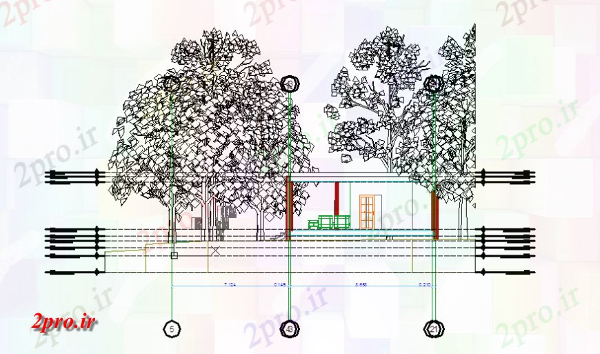 دانلود نقشه مسکونی  ، ویلایی ، آپارتمان  شرق نمای طراحی فولاد خانه ساختار (کد126944)